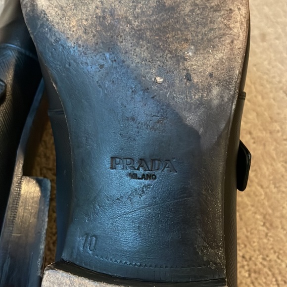 Prada Saffiano Leather Monk Strap Loafers Size 10 - Picture 10 of 11